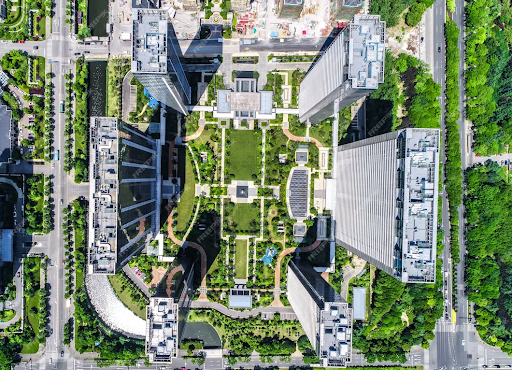Espaces verts dans une ville