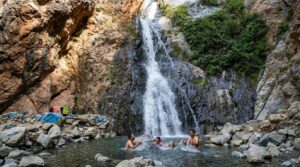 Cascade de Setti Fatma dans la vallee de l'Ourika, Haut Atlas marocain