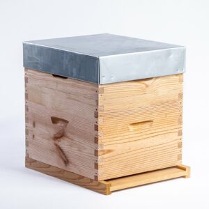 Ruche Dadant en bois avec toit en tôle